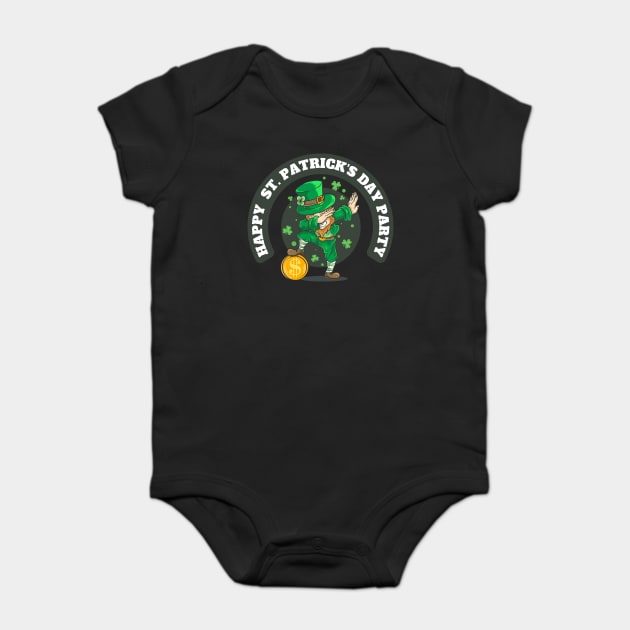 Happy St. Patrick Day Party Baby Bodysuit by Urbanprint